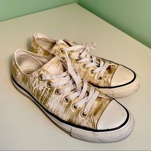Converse All Star Gold Specked Sneakers